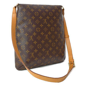 Louis Vuitton Musette Leather Monogram Shoulder Brown Bag